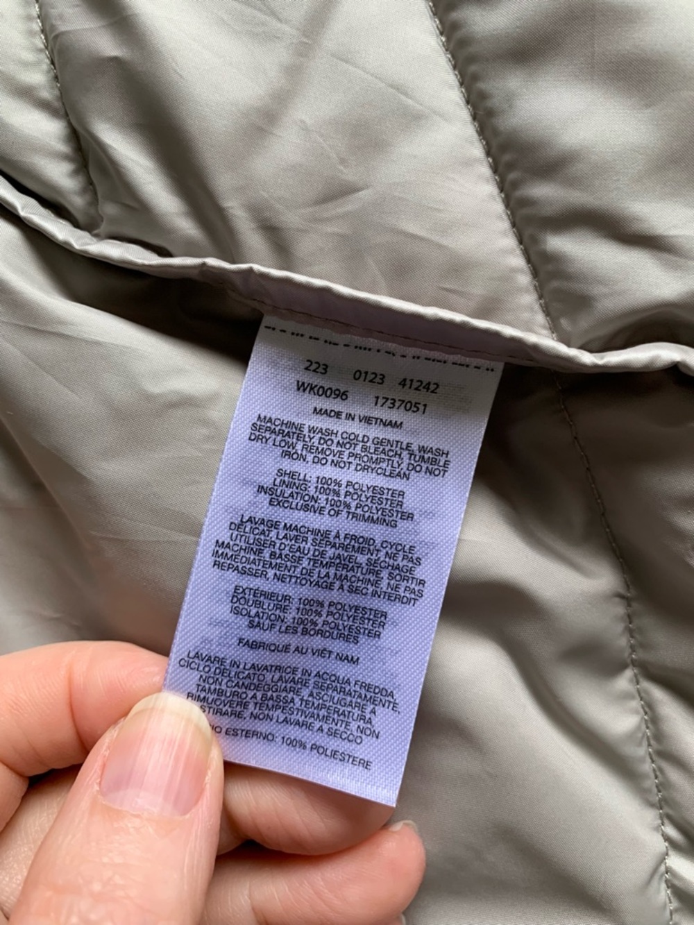 Columbia Women's Light Cream Long Puffer Hooded Coat  Jacket Size Large - Picture 5 of 8